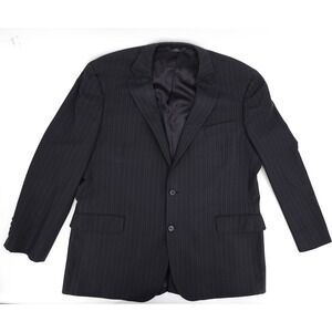 Brooks Brothers Blazer Jacket Mens 46 Regular Navy Pinstripe‎ Two Button